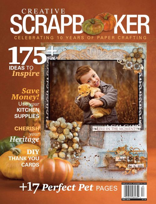 Creative Scrapbooker Magazine, crafts, magazine, Canadian, scrapbooking, card making, paper crafts, stamping, pets, save money, heritage, layouts, mixed media, pet layouts,diy cards