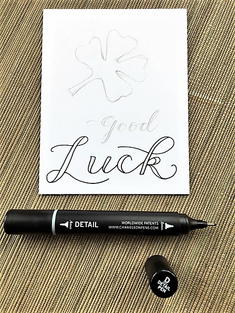 @csmscrapbooker @kellycreates Learn faux calligraphy on this cute good luck card using @chameleonpens #lettering #calligraphy