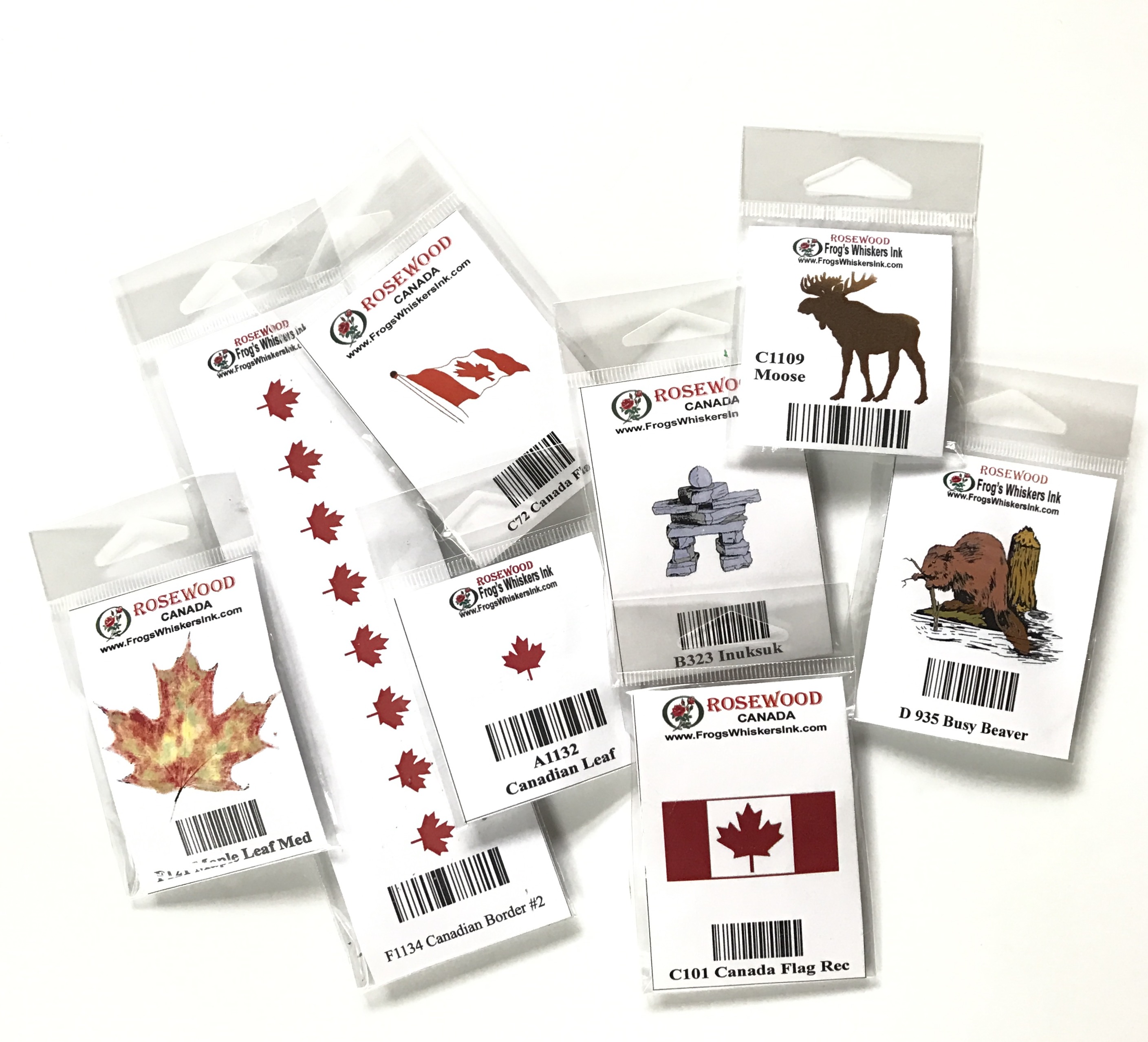 Collection of Canadian themed rubber stamps from Frog's Whiskers Ink @csmscrapbooker