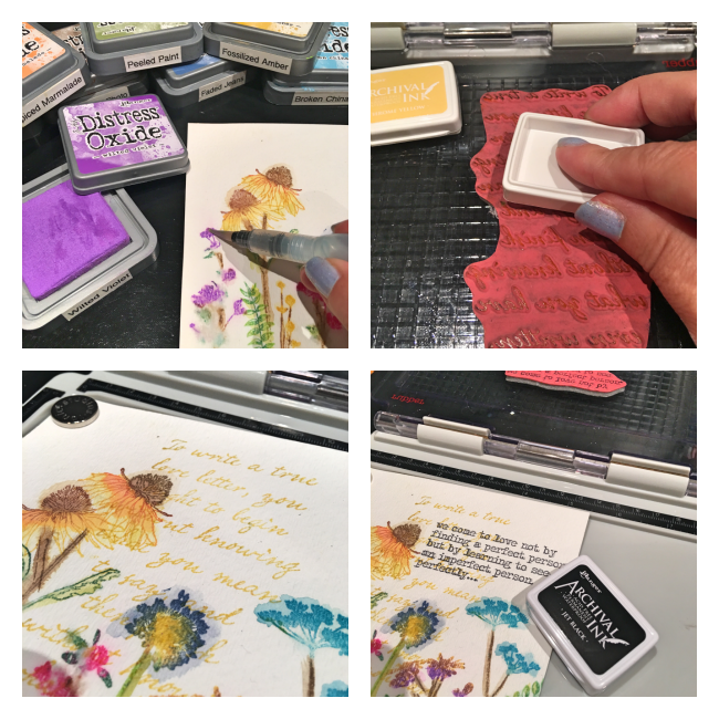 Card Making | Step By Steps | Featuring Ranger Mini Archival Ink | Designed by Nicole Wright