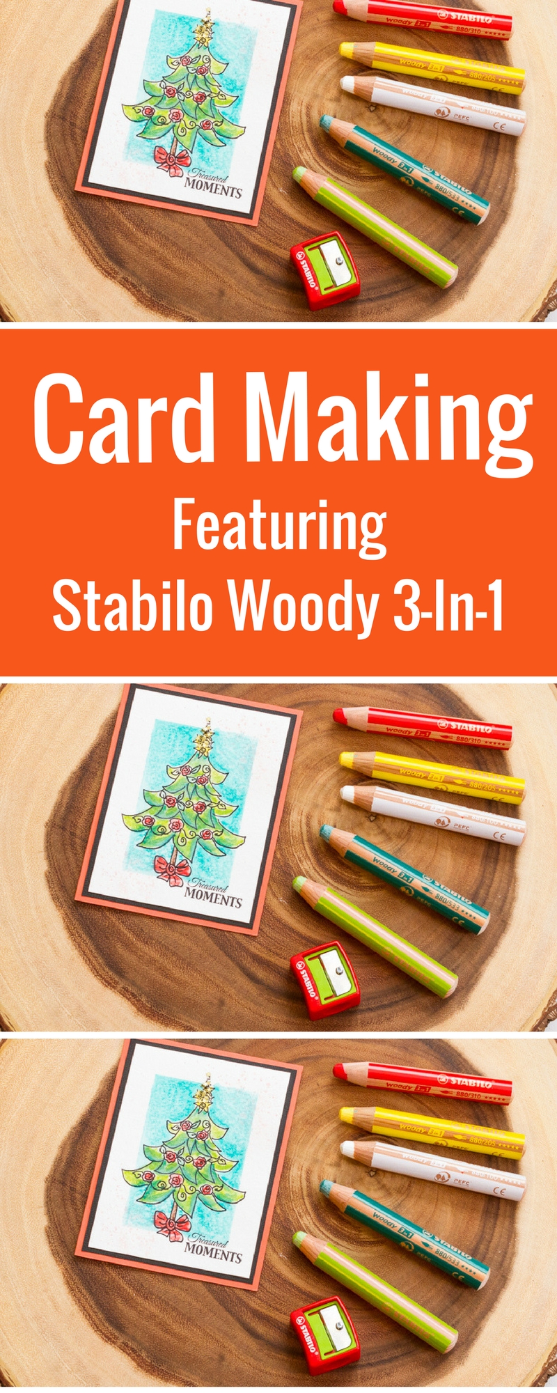 Card Making | Christmas Cards | Scrapbooking | Featuring Stabilo Woody 3-IN-1 | Designed by Kim Gowdy | Creative Scrapbooker Magazine