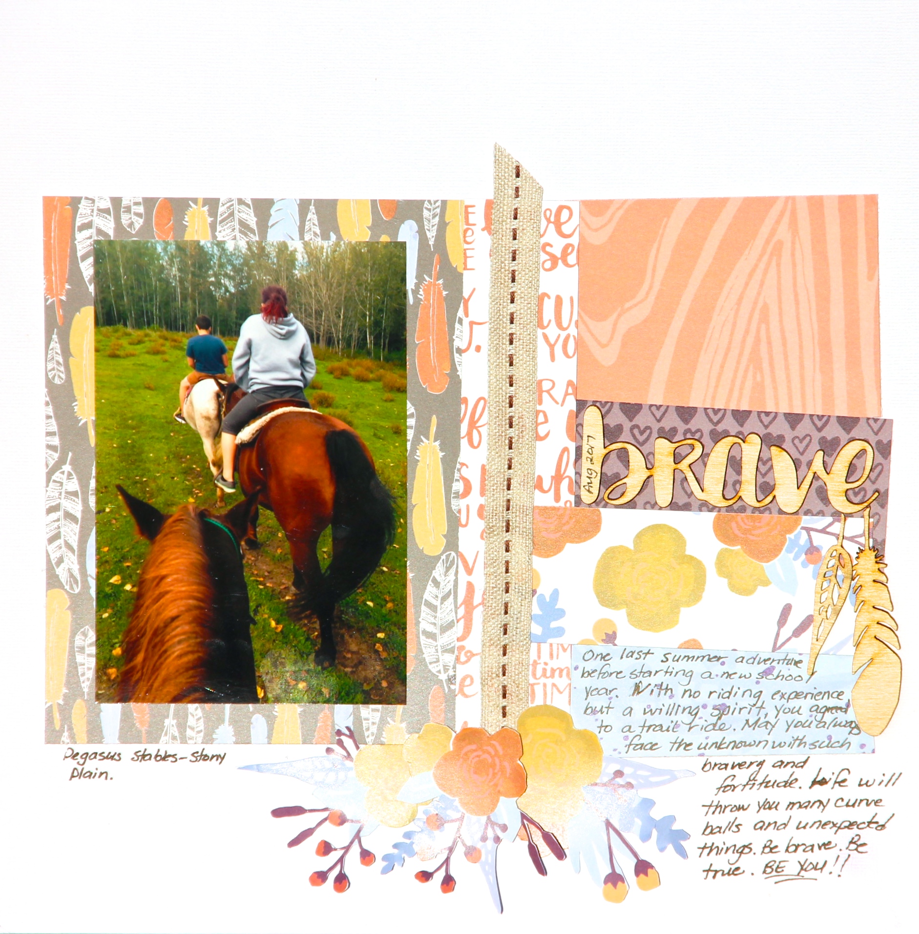 Scrapbook Layout | Featuring Wild Whisper Designs Focus on You Collection | 12X12 Layout | Creative Scrapbooker Magazine