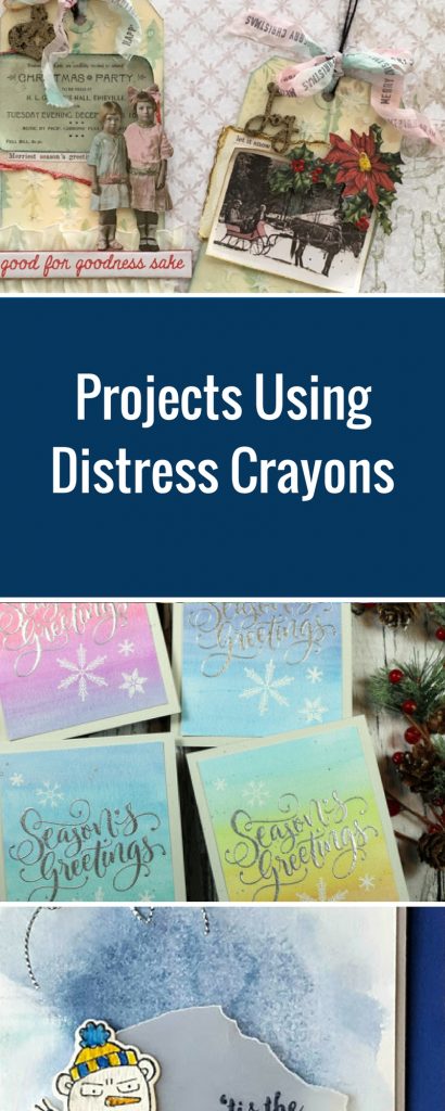 Christmas Cards Featuring Ranger Distress Crayons | Creative Scrapbooker Magazine  #christmas #cards