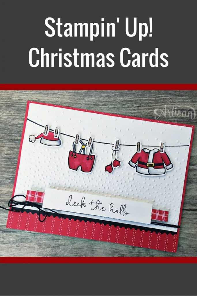 Cards Designed by Cathy Caines | Featuring Stampin' Up! Stampin' Blends | Christmas Cards | Creative Scrapbooker Magazine #cards #christmas