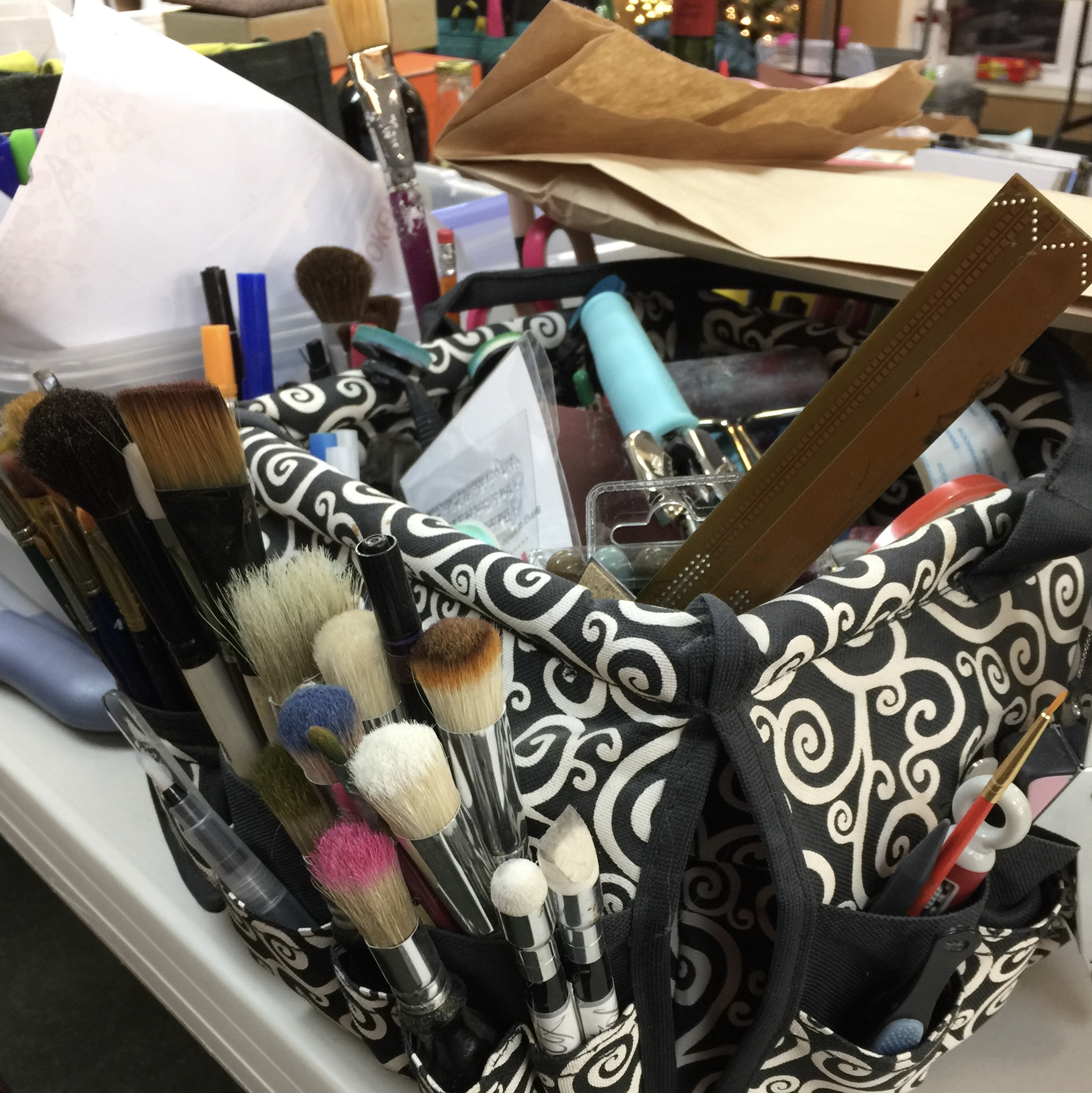 Where You Create / Packing for a retreat / organize on the go / scrapbooking supplies