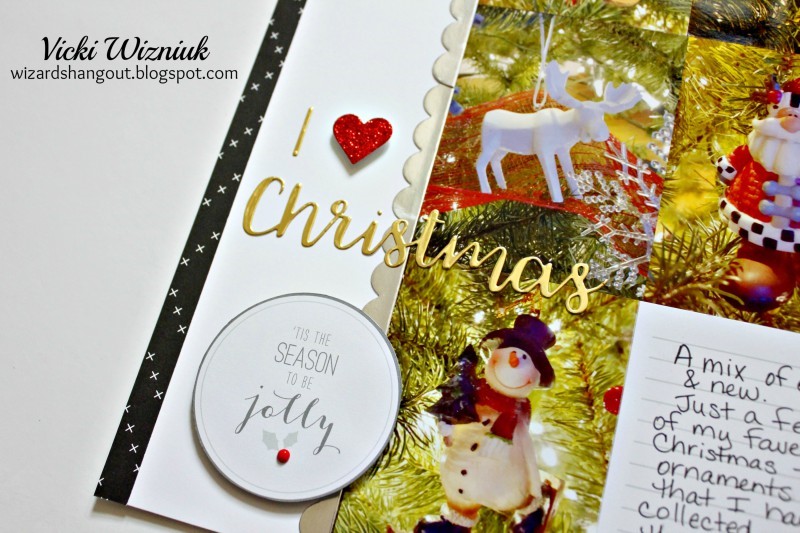 Christmas Ornament themed Scrapbook Layout featuring Close To My Heart | Designed by Vicki Wizniuk | Creative Scrapbooker Magazine #scrapbooking #12X12layout #christmas