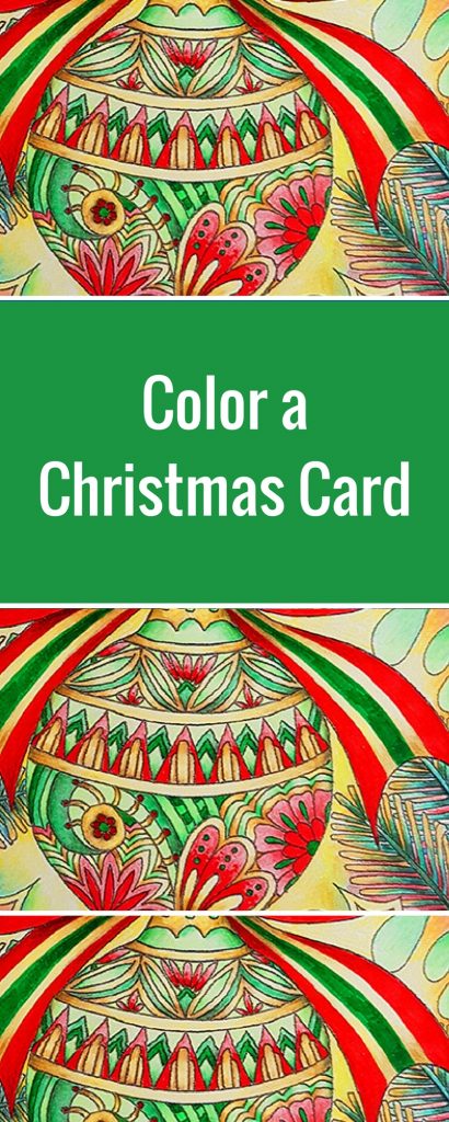 FREE Christmas Coloring Card | Designed by Betty Hung | Featuring Tombow | Creative Scrapbooker Magazine  #coloring #adult #christmas