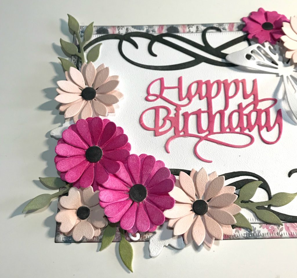 Happy Birthday card designed by Katelyn Grosart featuring Elizabeth Craft Designs and Ranger | Creative Scrapbooker Magazine