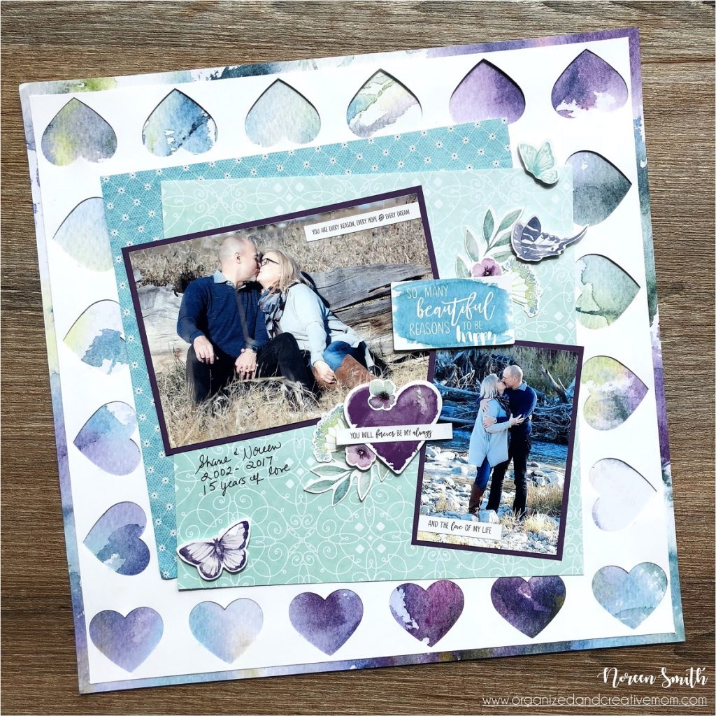 Layout designed by Noreen Smith featuring the Creative Memories Secret Garden Collection | Creative Scrapbooker Magazine