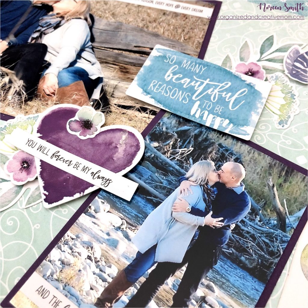 Layout designed by Noreen Smith featuring the Creative Memories Secret Garden Collection | Creative Scrapbooker Magazine