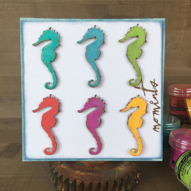 Card Designed by Nicole Wright featuring Wendy Vecchi embossing powders | Creative Scrapbooker Magazine