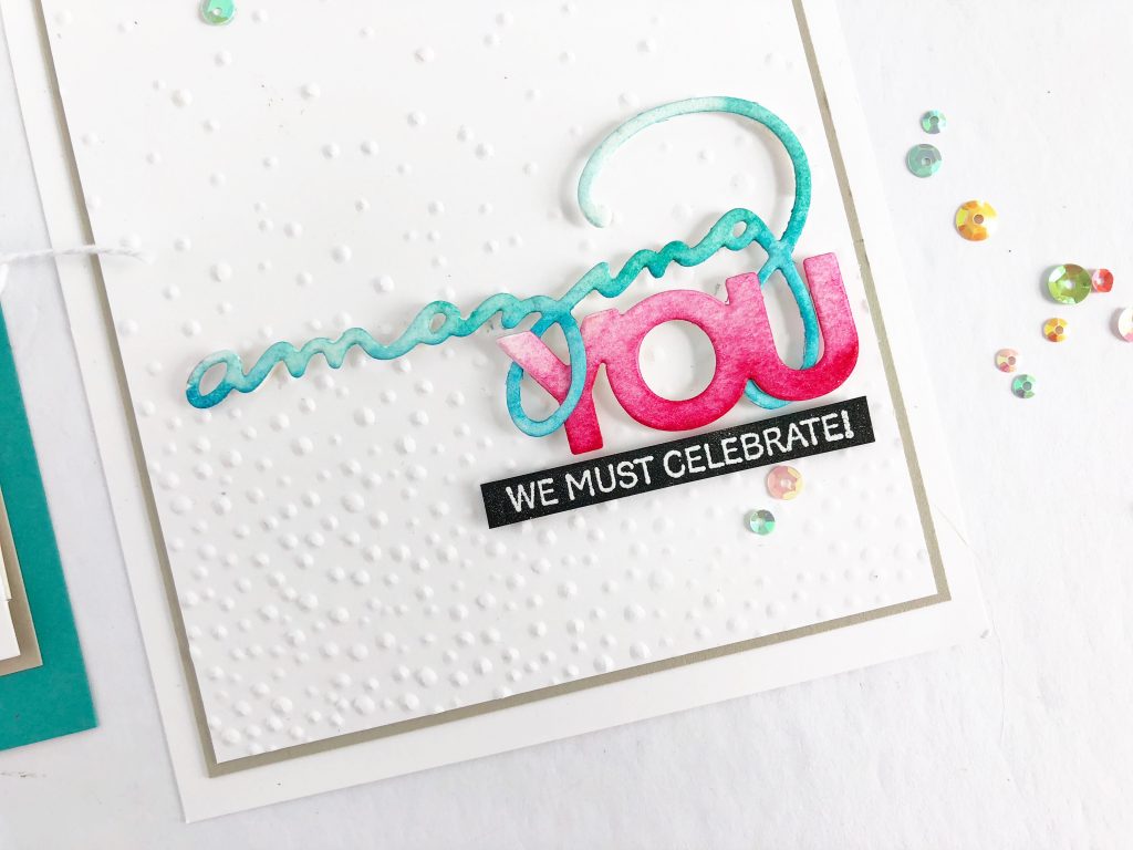 Cards designed featuring Celebrate You Thinlits and We Must Celebrate stamp set from Stampin' Up! | Designed by Cathy Caines | Creative Scrapbooker Magazine