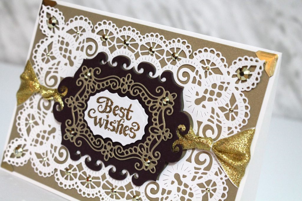 Best Wishes card designed by Tracy McLennon featuring Heartfelt Creations | Creative Scrapbooker Magazine