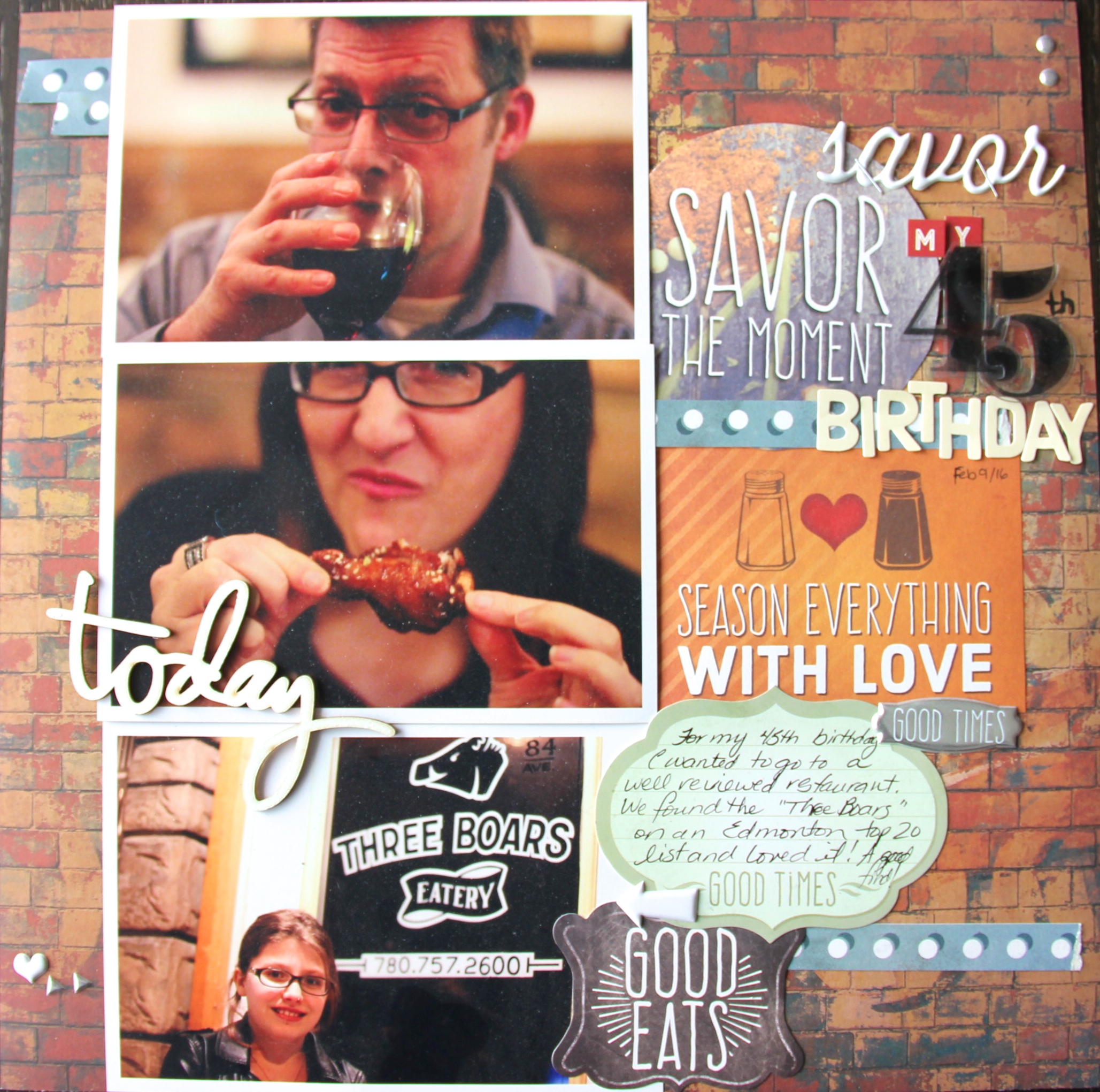 Delish Layout Designed by Jayme Loge featuring Paper House Productions | Creative Scrapbooker Magazine