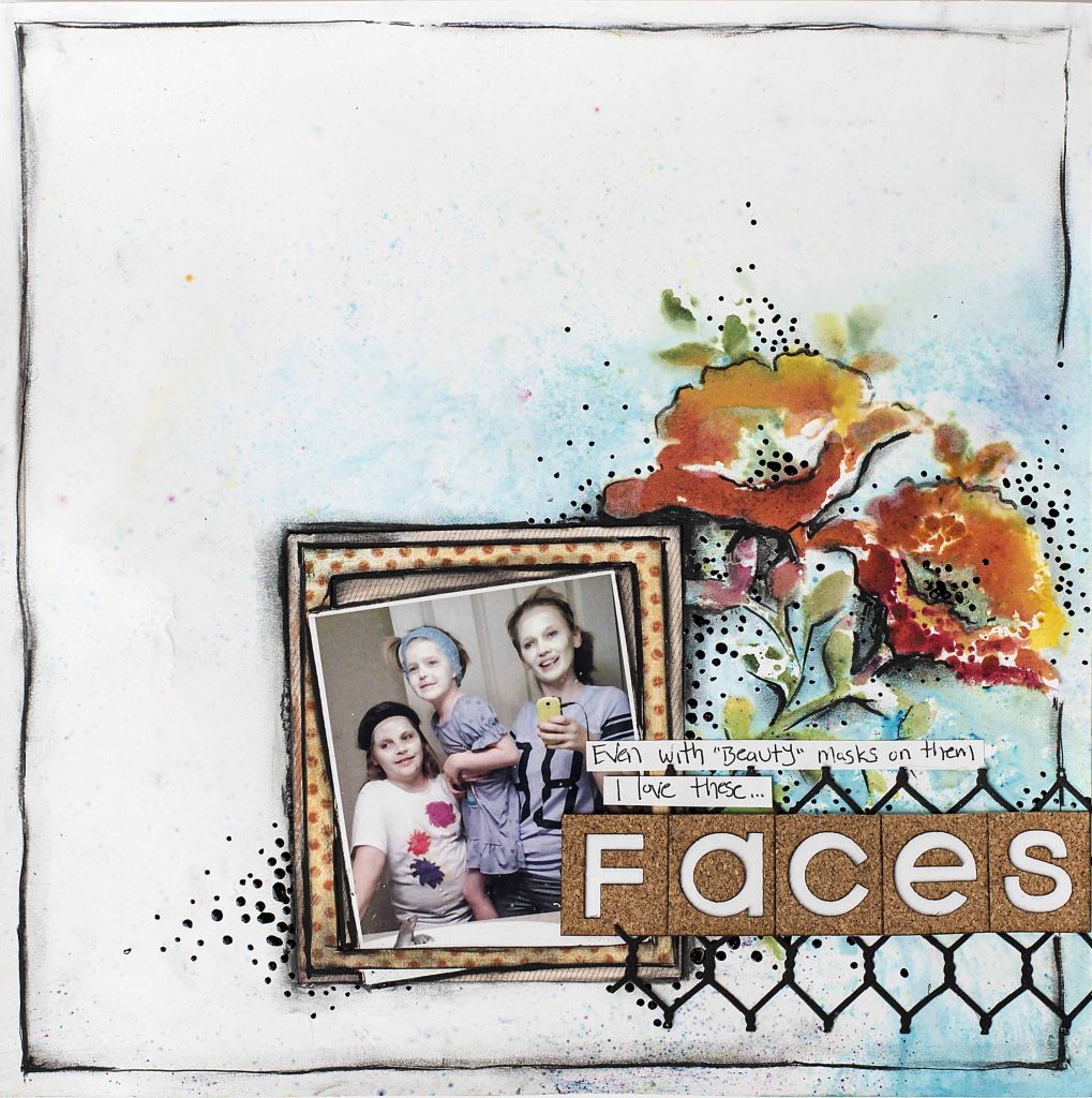 Scrapbook Layout Designed by Christy Riopel featuring Magenta Nuance Powders | Creative Scrapbooker Magazine