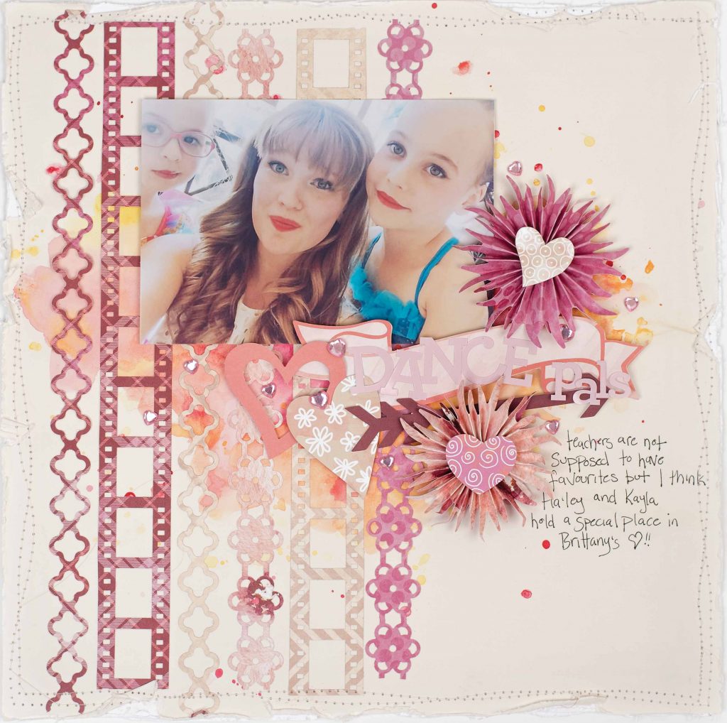 Scrapbook layout featuring border punches designed by Christy Riopel | Creative Scrapbooker Magazine