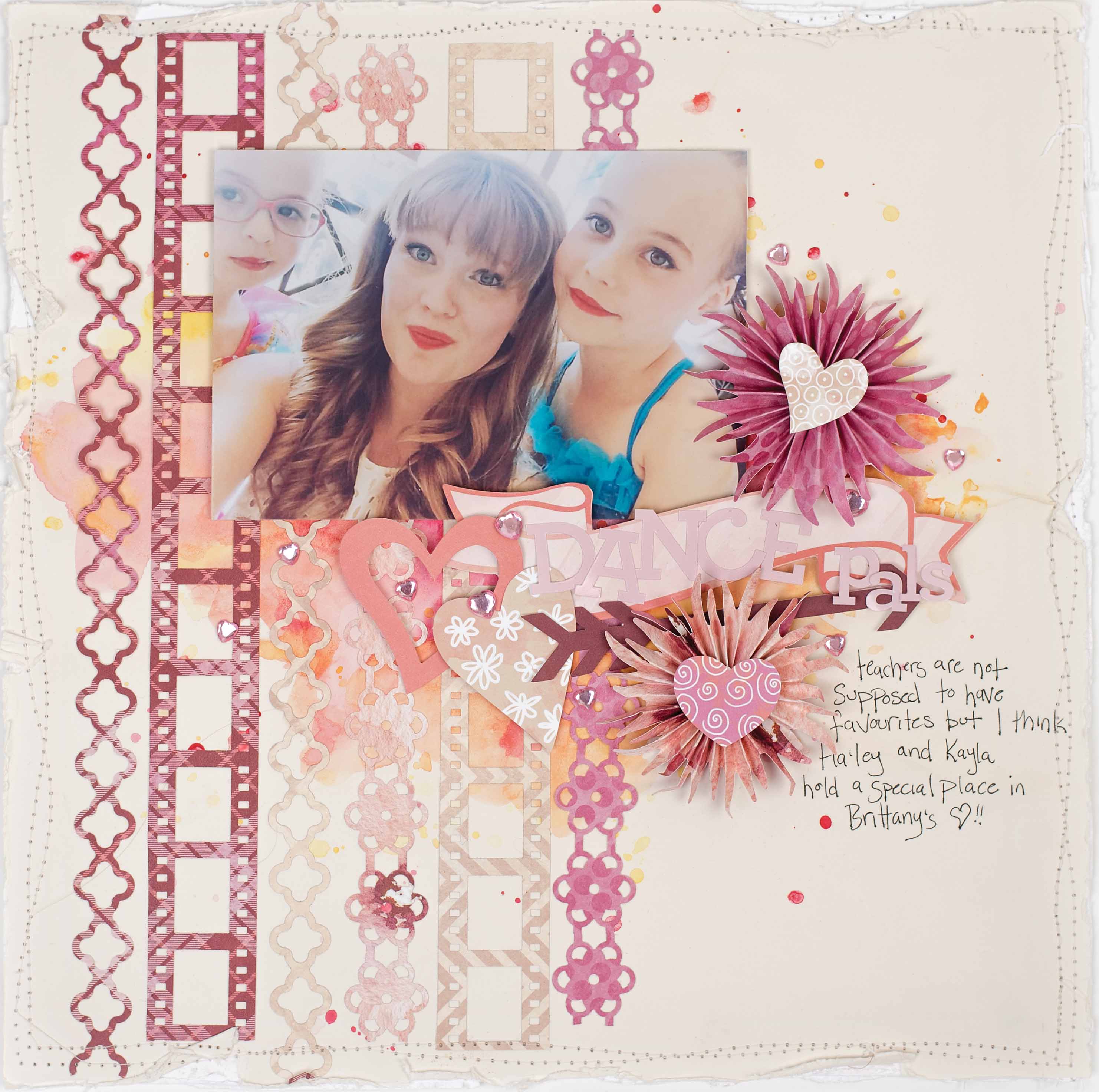 Scrapbook layout featuring border punches designed by Christy Riopel | Creative Scrapbooker Magazine