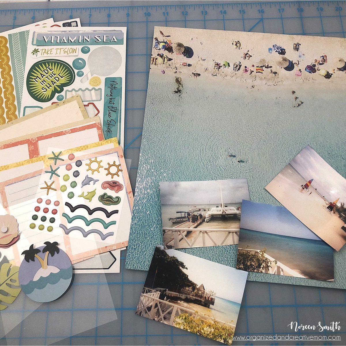 Photographic Background Paper by Creative Memories for 12X12 Scrapbook Layouts Designed by Noreen Smith | Creative Scrapbooker Magazine