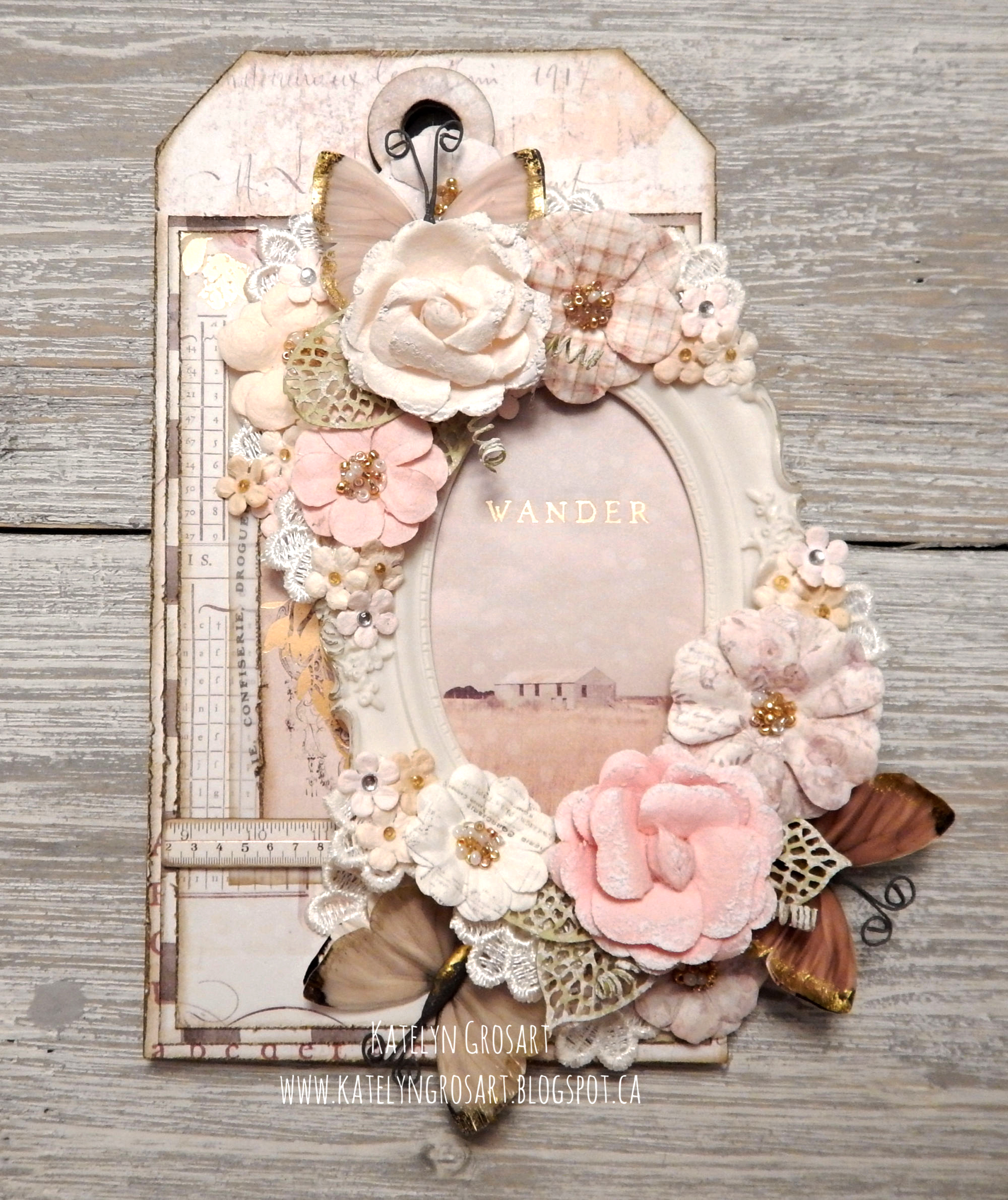 Scrapbook Tag featuring Spring Farmhouse Collection by Prima Marketing designed by Katelyn Grosart | Creative Scrapbooker Magazine