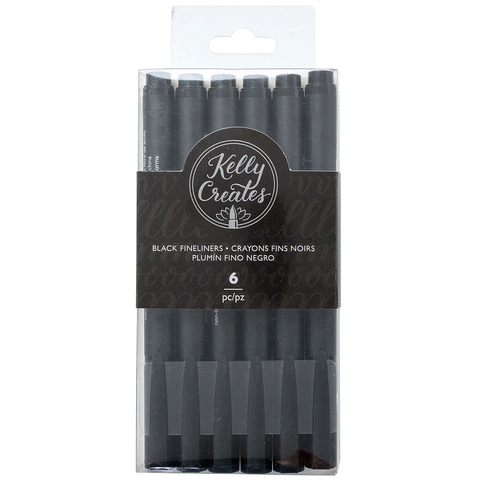 American Crafts Kelly Creates Black Fineliner Pens