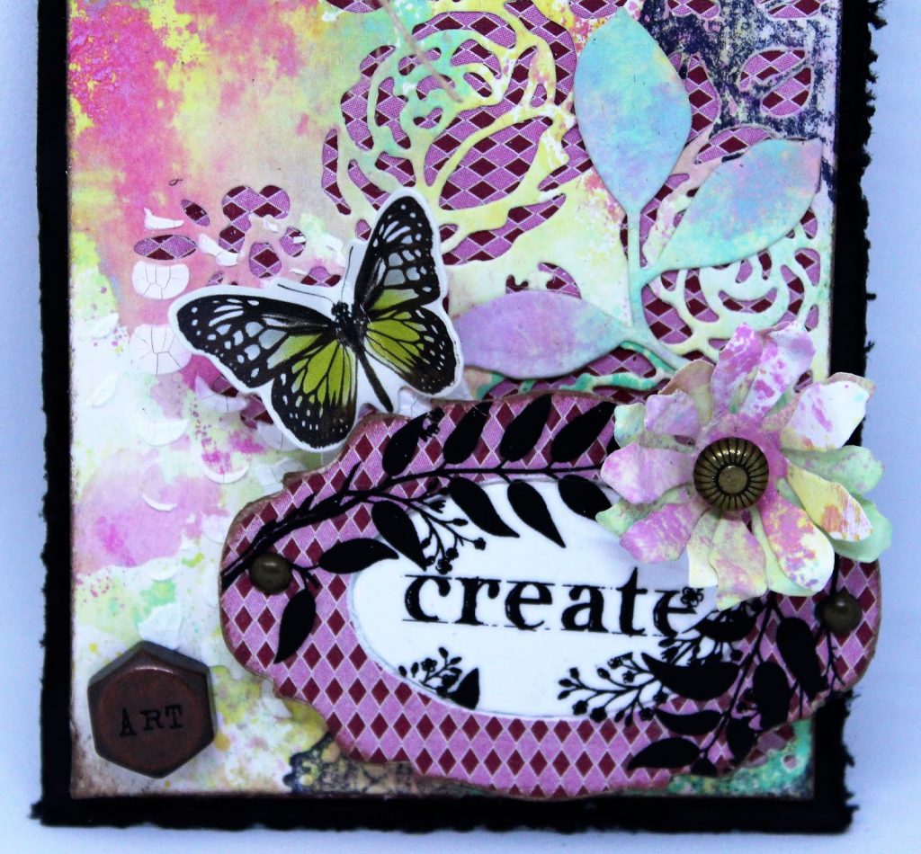 Mixed Media Tag designed by Pam Bray featuring Ranger | Creative Scrapbooker Magazine