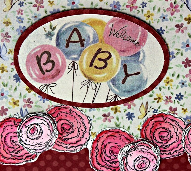 Baby Themed Scrapbook Card Designed by Pam Bray featuring Authentique
