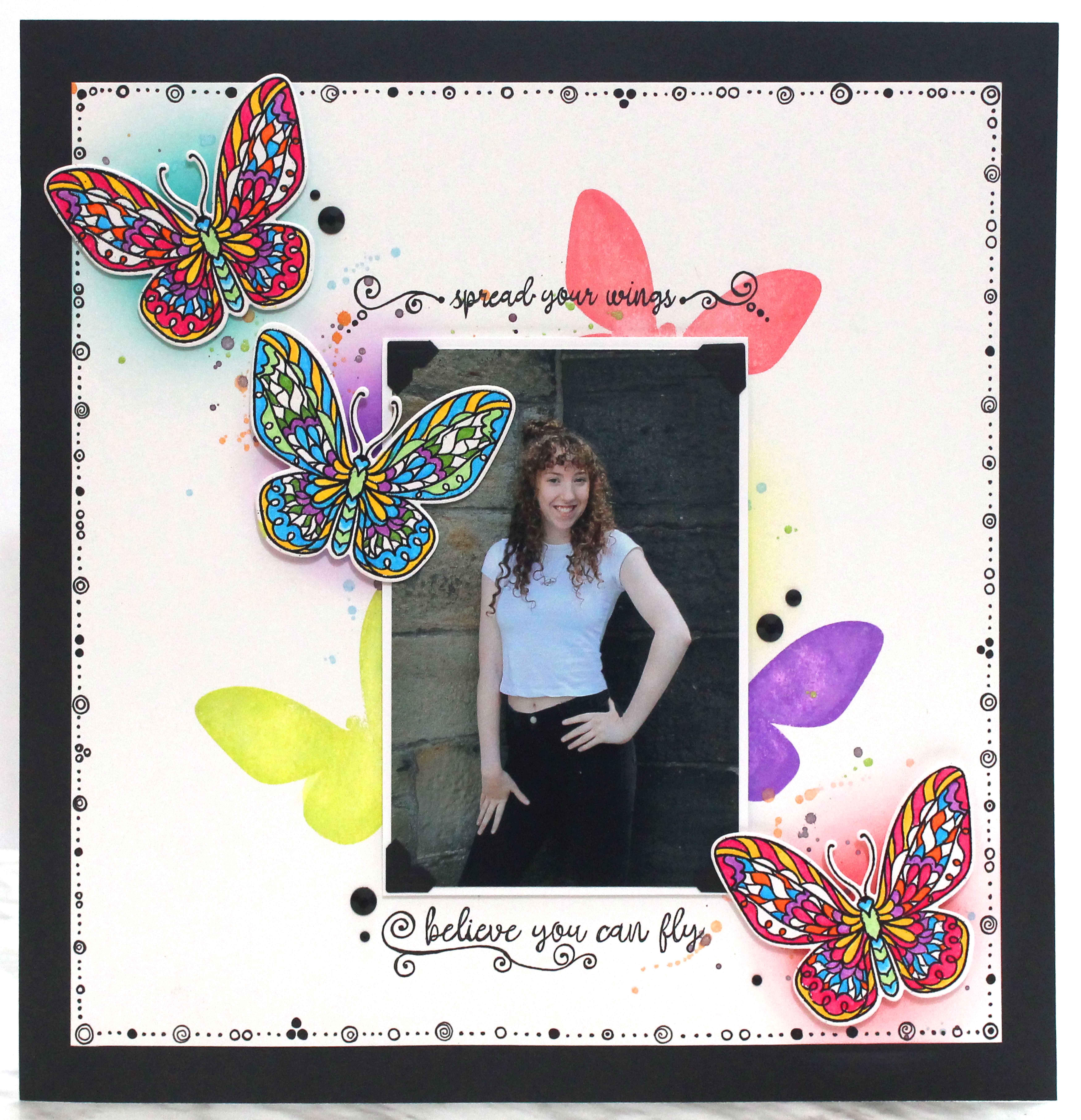 Butterfly Layout designed by Tracy Mclennon featuring Pink & Main