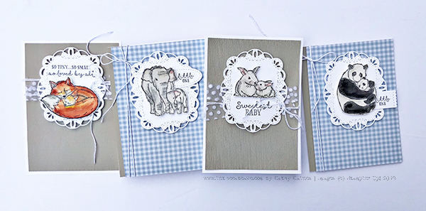 Wildly Happy Cling Stamp set by Stampin' Up! Cards designed by Cathy Caines