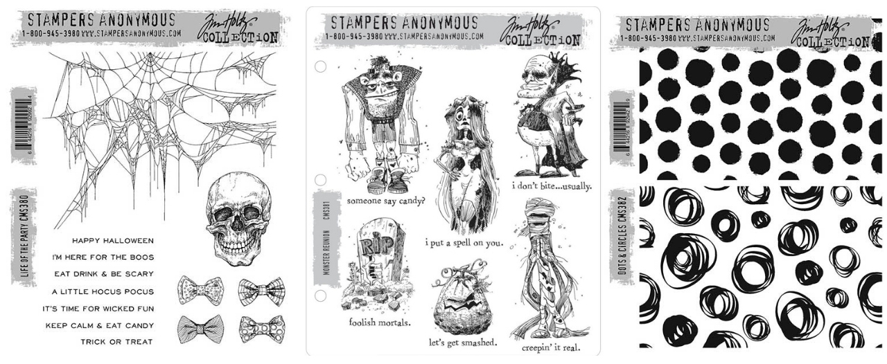 Stampers Anonymous Tim Holtz Halloween Cling Foam stamp sets