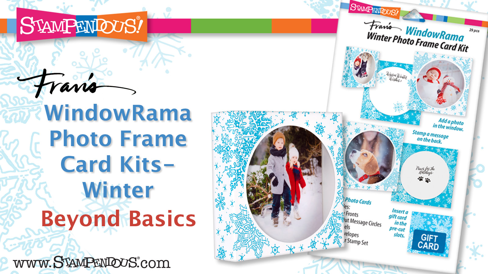 WindowRama Photo Frame Cards Kits advertisement by Stampendous for card making and scrapbooking