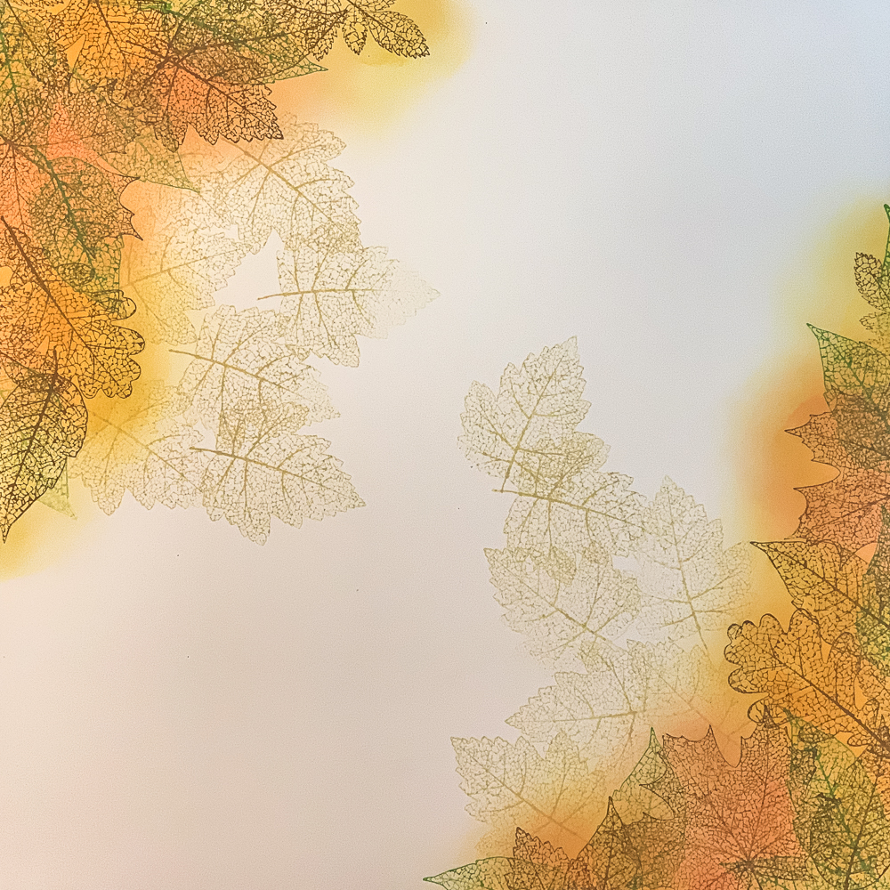 Pressed Foliage stamps with Distress Oxide Inks