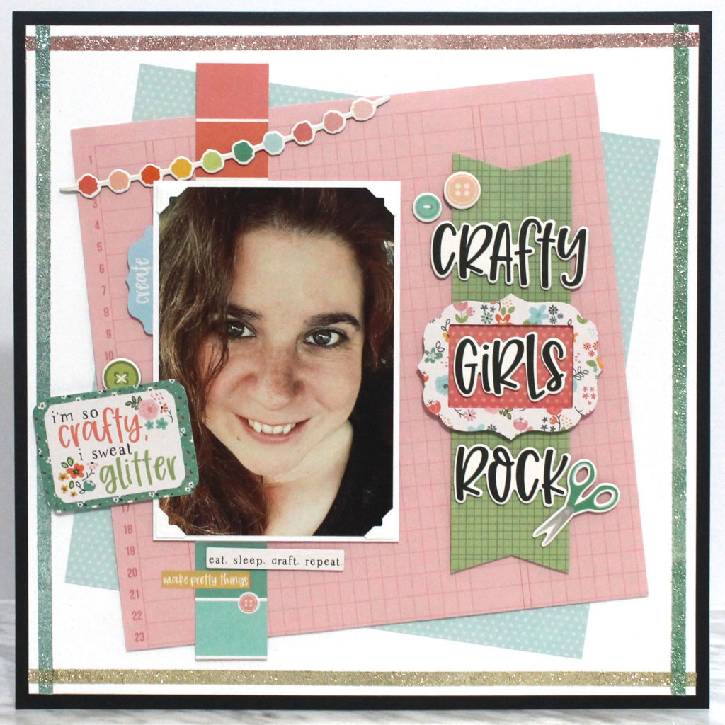 Scrapbook 12X12 Layout featuring Hey Crafty Girl Collection by Simple Stories - Designed by Tracy McLennon