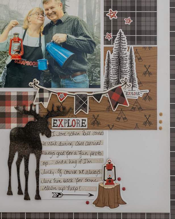 Scrapbooking / Layering embellishments from Echo Park - Little Lumberjack Collection