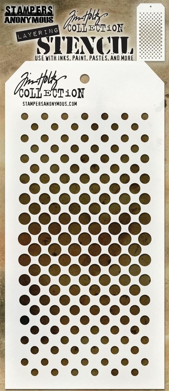 Stampers Anonymous Tim Holtz Layering Stencil - Gradient Dot