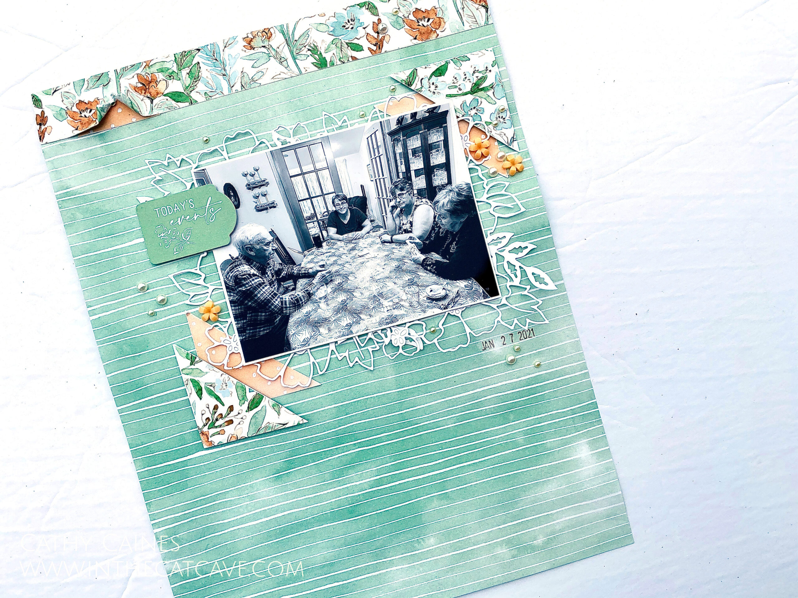 Cathy Caines - Stampin' Up! - Scrapbook Layout