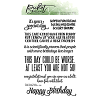 Picket Fence Studios Inside Quotes - Birthday Stamp Set