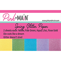 Pink and Main Spring Glitter Paper
