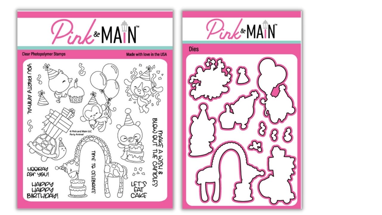Party Animal - Pink and Main - stamps and coordinating dies - Creative Scrapbooker Magazine