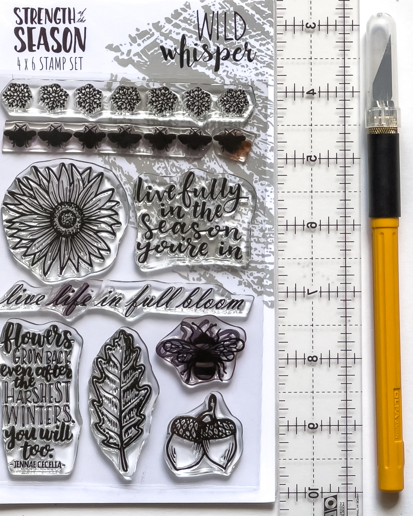 Scrapbooking with an Olfa knife and ruler