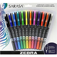 Zebra Sarasa Pourous Pens