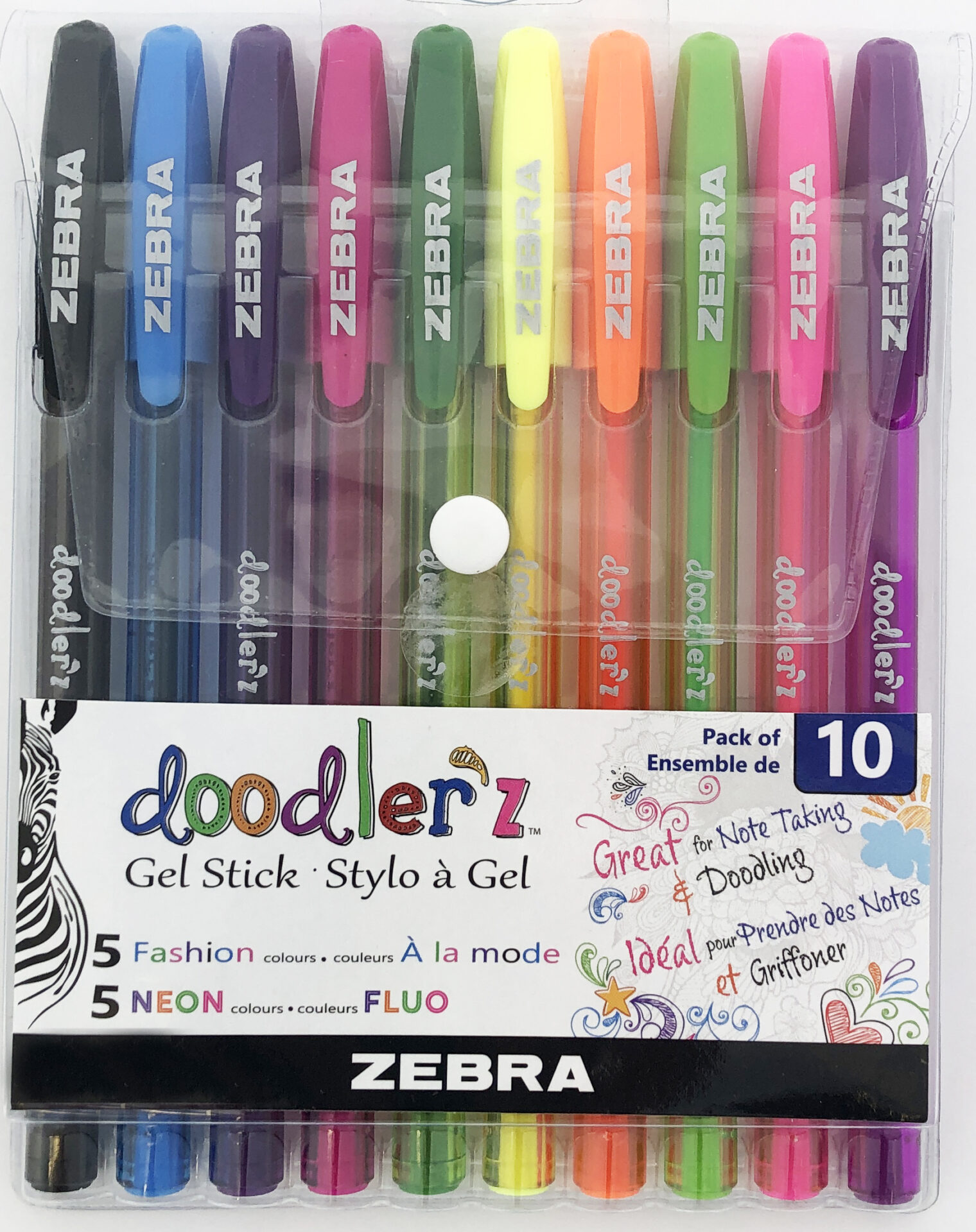Zebra Doodlerz Gel Stick Pens