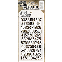 Stampers Anonymous Tim Holtz Digits Layering Stencil