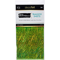 Therm O Web Deco Foil Brutus Monroe Foil Transfer Sheets – Green Sketch