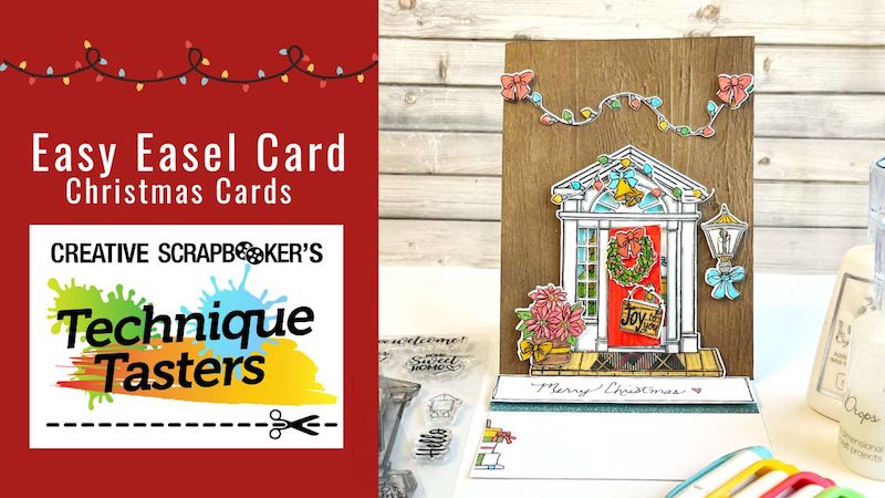 Easy Easel Card - Christmas Cards - Technique Tasters #305