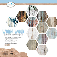 Elizabeth Craft Deigns Worn Wood Patterned Paper Pack