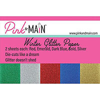 Pink & Main Winter Glitter Paper Pack