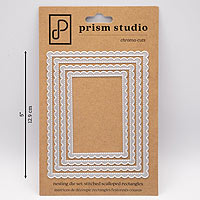 Prism Studio Stitched Scalloped Rectangle Die Set