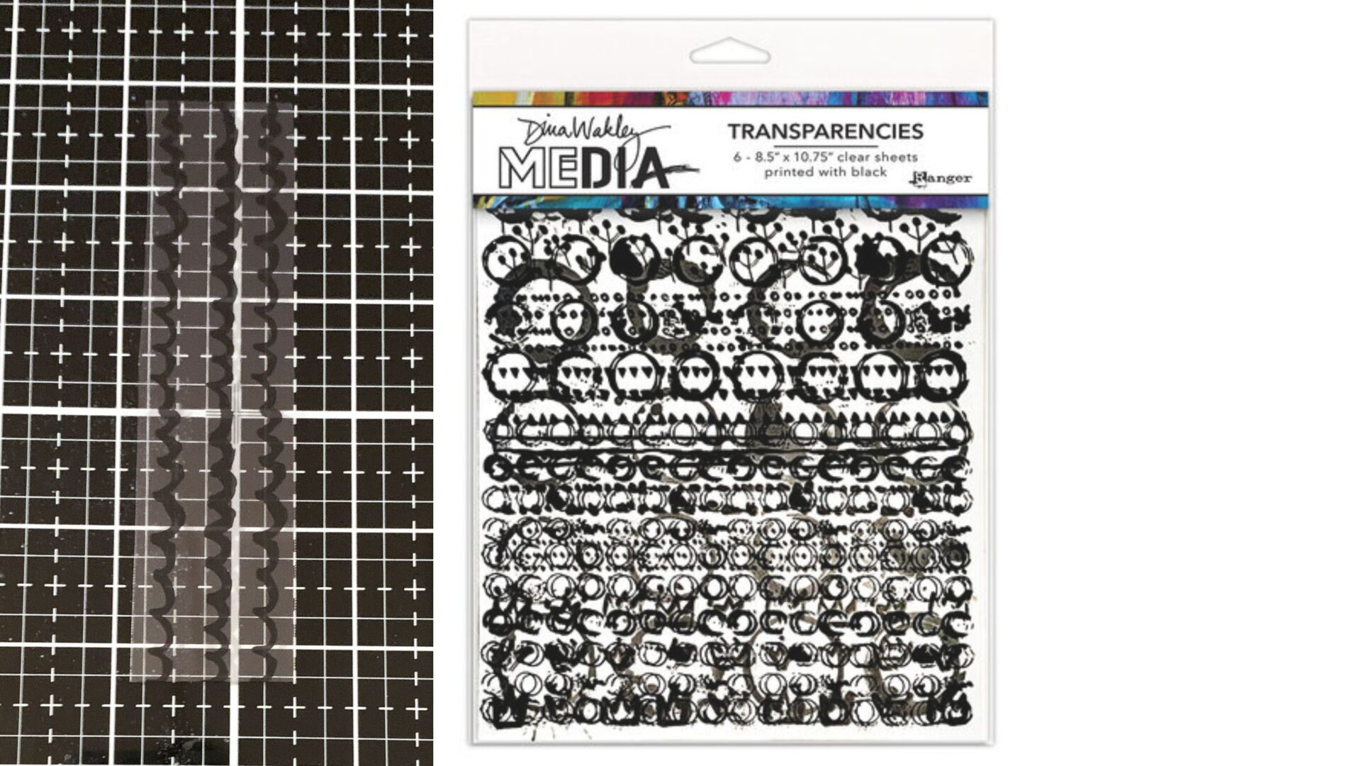 3-Dina Wakley Media Frames Patter Play Transparencies 2 - Creative Scrapbooker Magazine