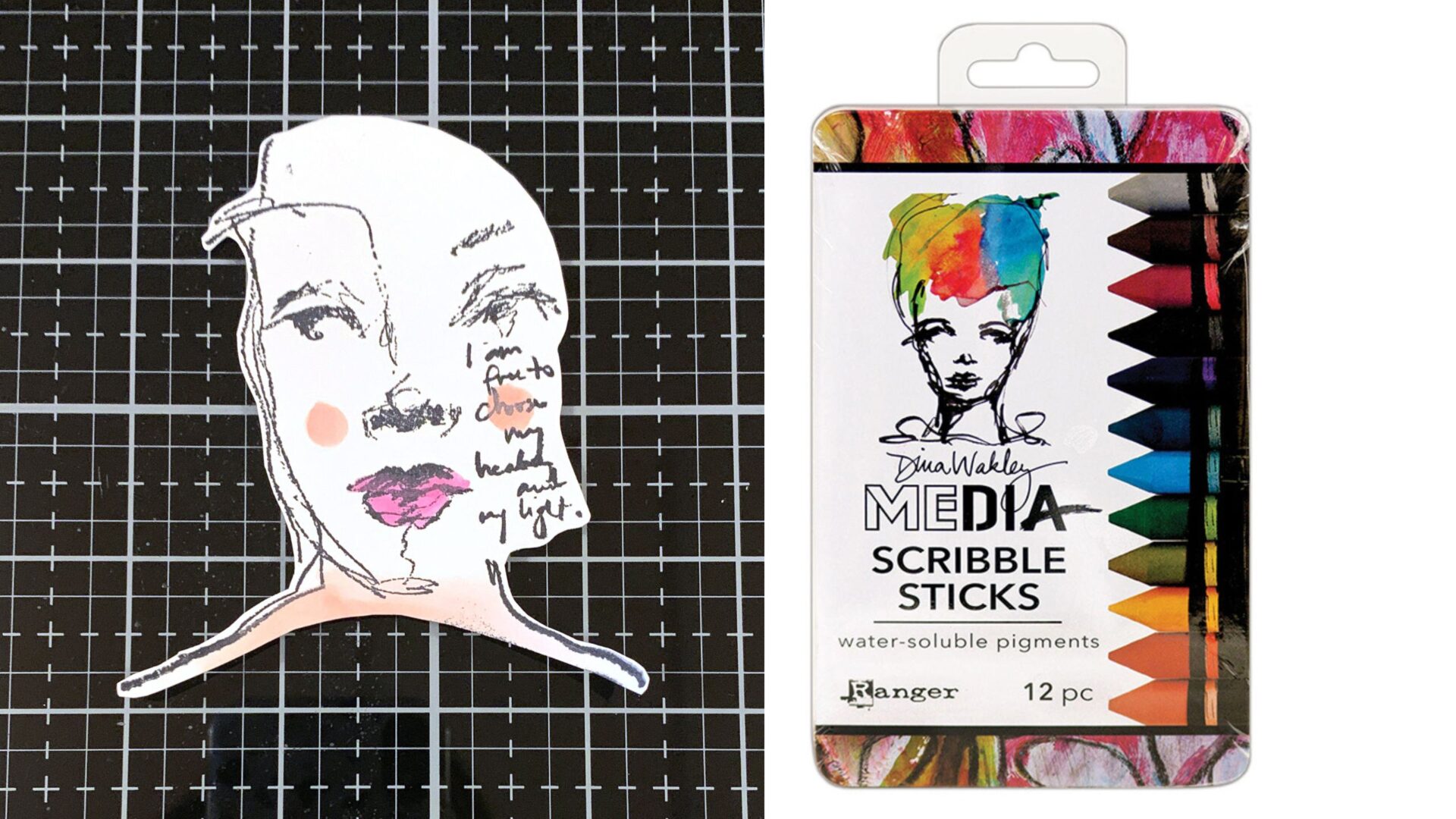 3-Dina Wakley Media Scribble Sticks- Creative Scrapbooker Magazine
