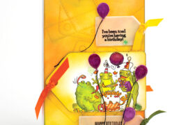Art Impressions Frog Stamp Set - Interactive Card - Creative Scrapbooker Magazine - Cathie Allan